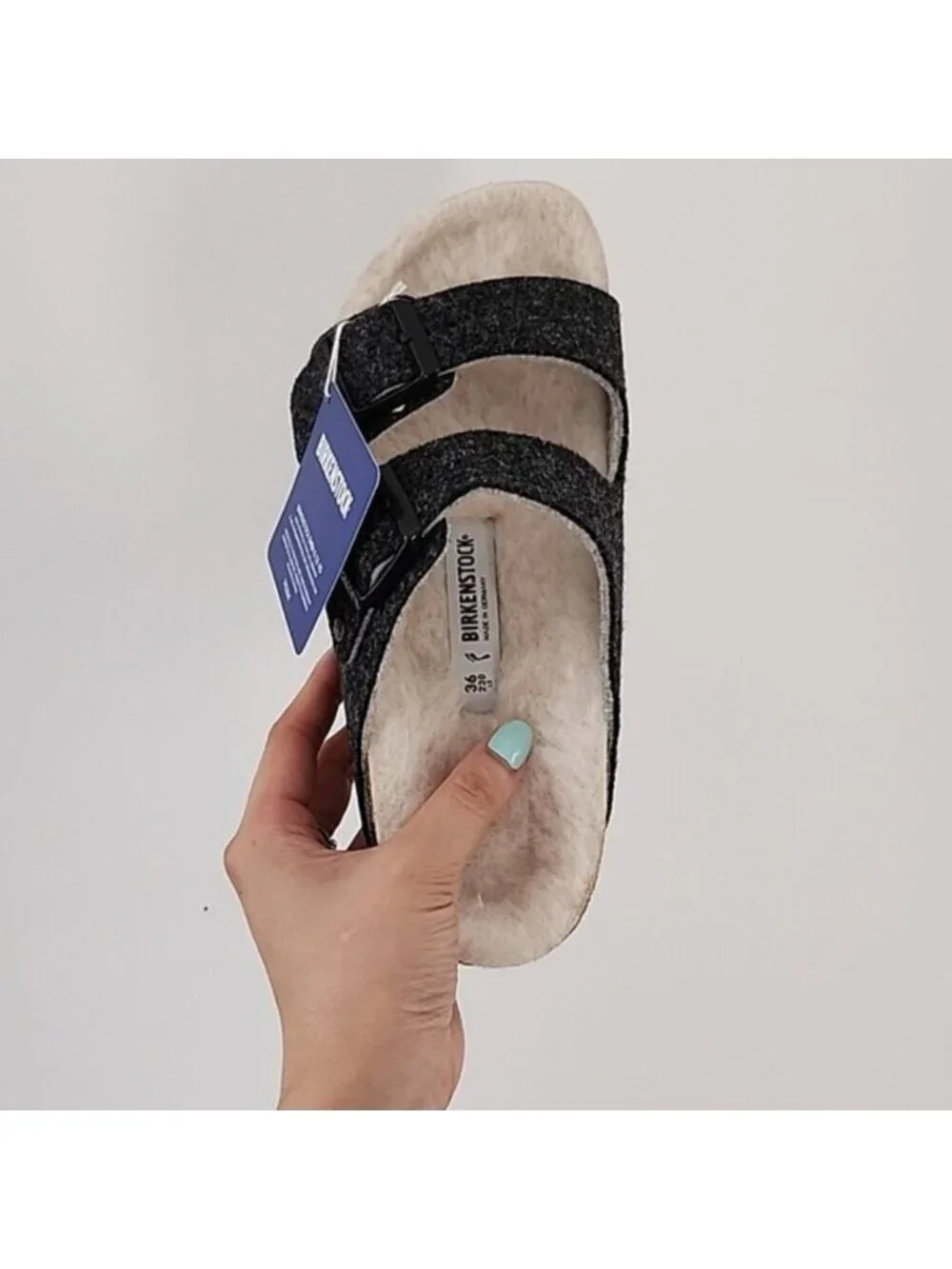 Birkenstock Wool Felt Doubleface Gray Size European 36 USA 6